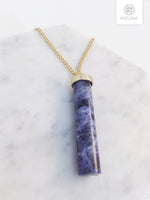 Load image into Gallery viewer, Blue Marble Stone Long Necklace
