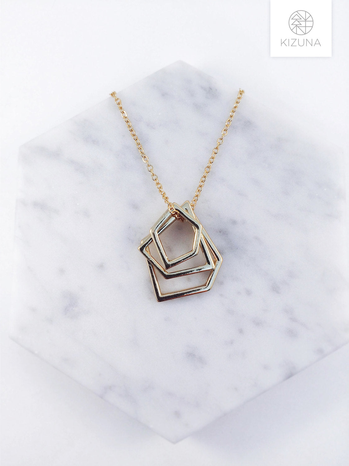 Minimalist Multi Layered Irregular Shaped Long Necklace