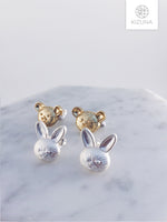 Load image into Gallery viewer, Rabbit &amp; Bear Friends Earrings
