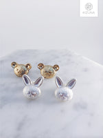 Load image into Gallery viewer, Rabbit &amp; Bear Friends Earrings
