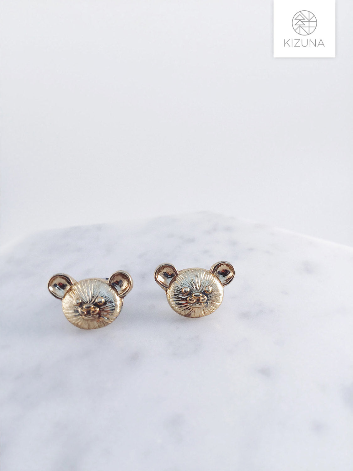 Rabbit & Bear Friends Earrings