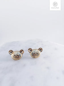 Rabbit & Bear Friends Earrings