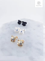 Load image into Gallery viewer, Fluffy Bear Stud Earrings (3 colors)
