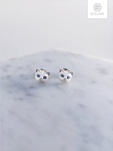 Cat w Dazzling Eyes Earrings (3 Colors)