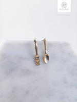 Load image into Gallery viewer, Bon Appétit! Spoon &amp; Fork Earrings
