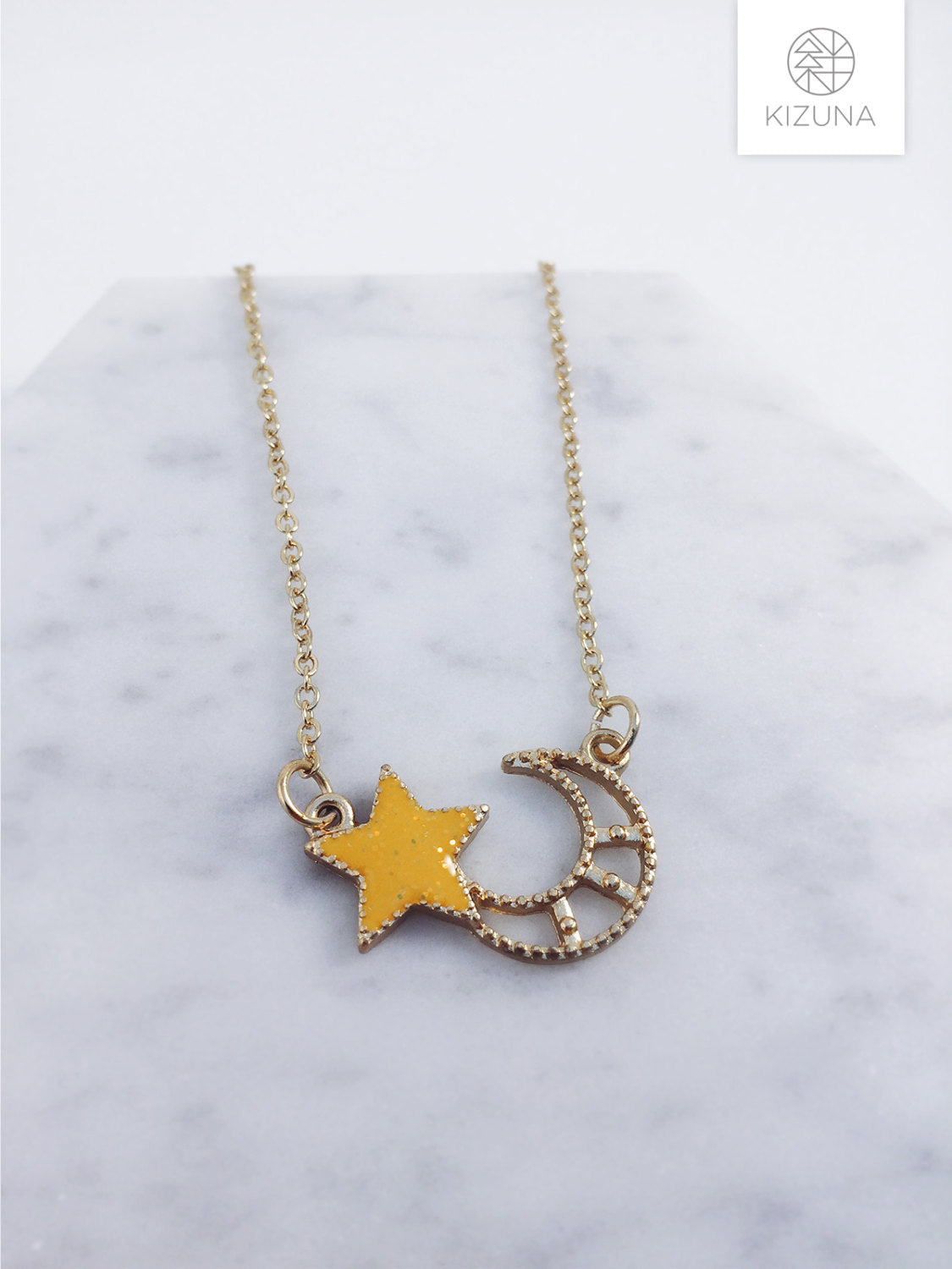 Galaxy Moon & Star Necklace (3 Colors)