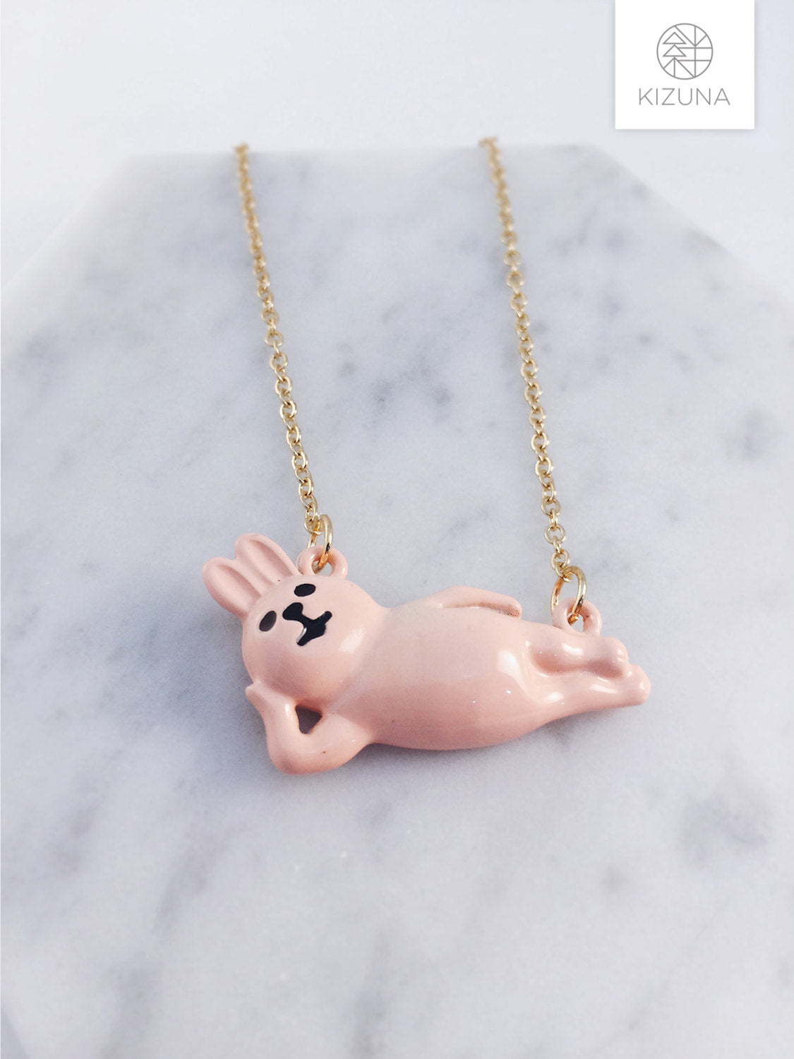 Lazy Rabbit & Bear Necklace