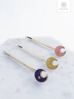 Load image into Gallery viewer, Moon &amp; Star Hairpin Set (3 Colors)
