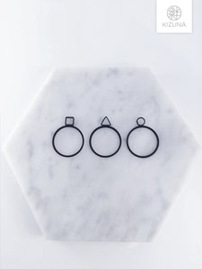 Minimalist Multi Shape Stackable Ring (3 Shapes)