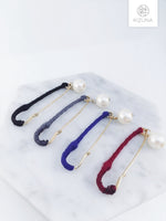 Load image into Gallery viewer, Colorful threaded Scarf Safety Pin (4 colors)
