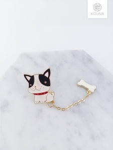 Dangling dog pins (French Bulldog & Poodle)