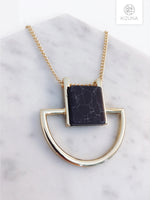 Load image into Gallery viewer, Black and White Howlite Marble Long Necklace
