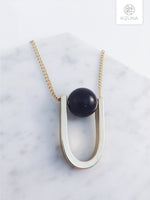 Load image into Gallery viewer, Black Crystal Ball Short Necklace
