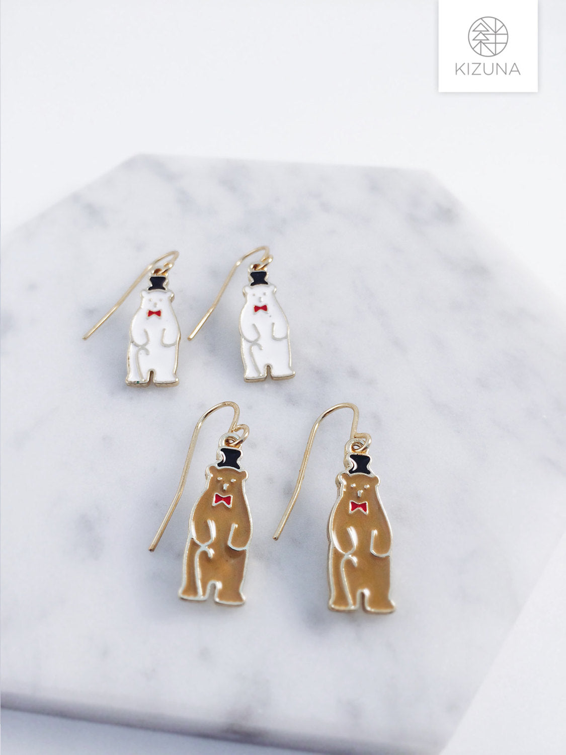 Gentleman Polar & Teddy Bear Earrings (2 Styles)