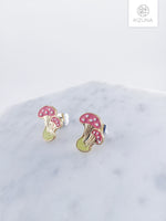 Load image into Gallery viewer, Mushroom Necklace &amp; Earring Studs
