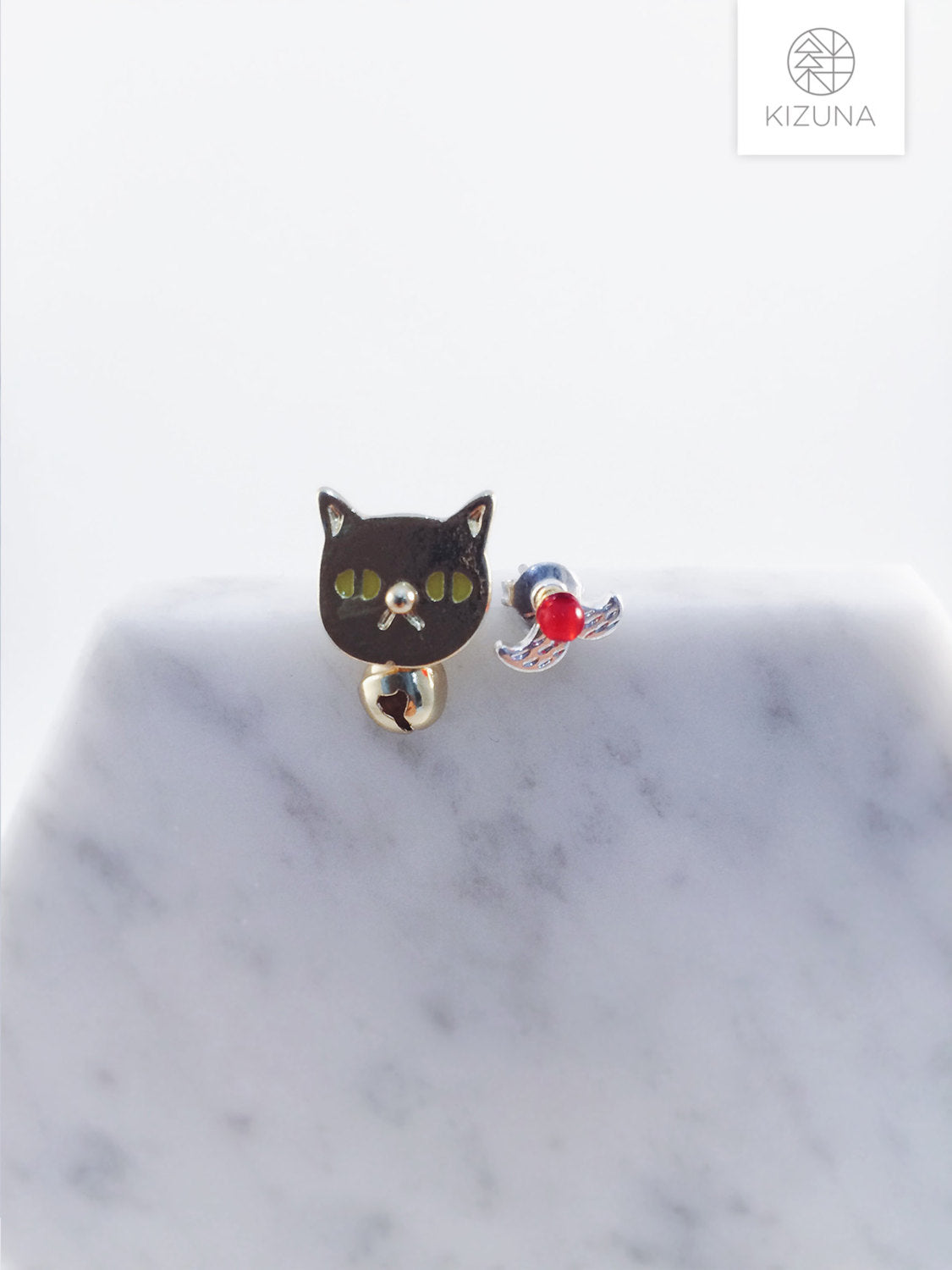 Hipster Cat w Mustache Earring (2 Styles)