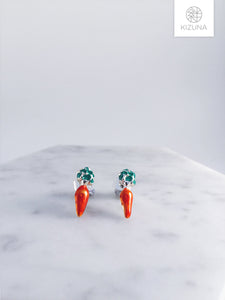 Rabbit & Carrot Earring Set