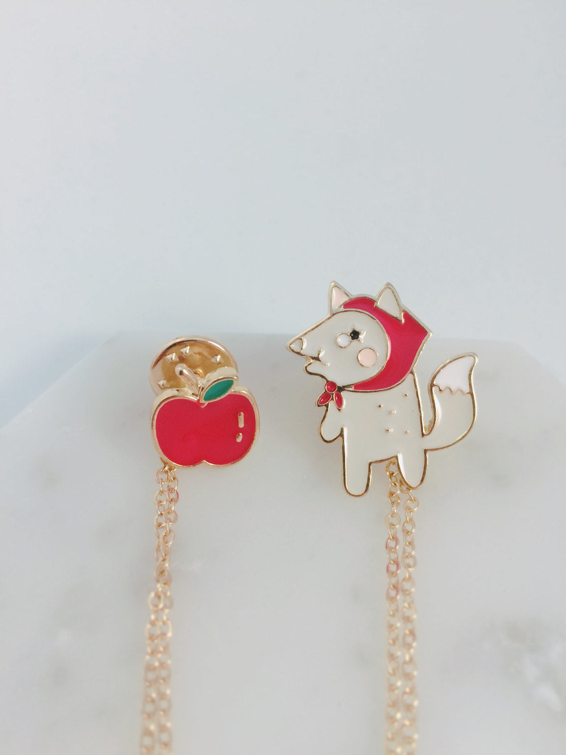 Little Red Riding Hood Collar Pin