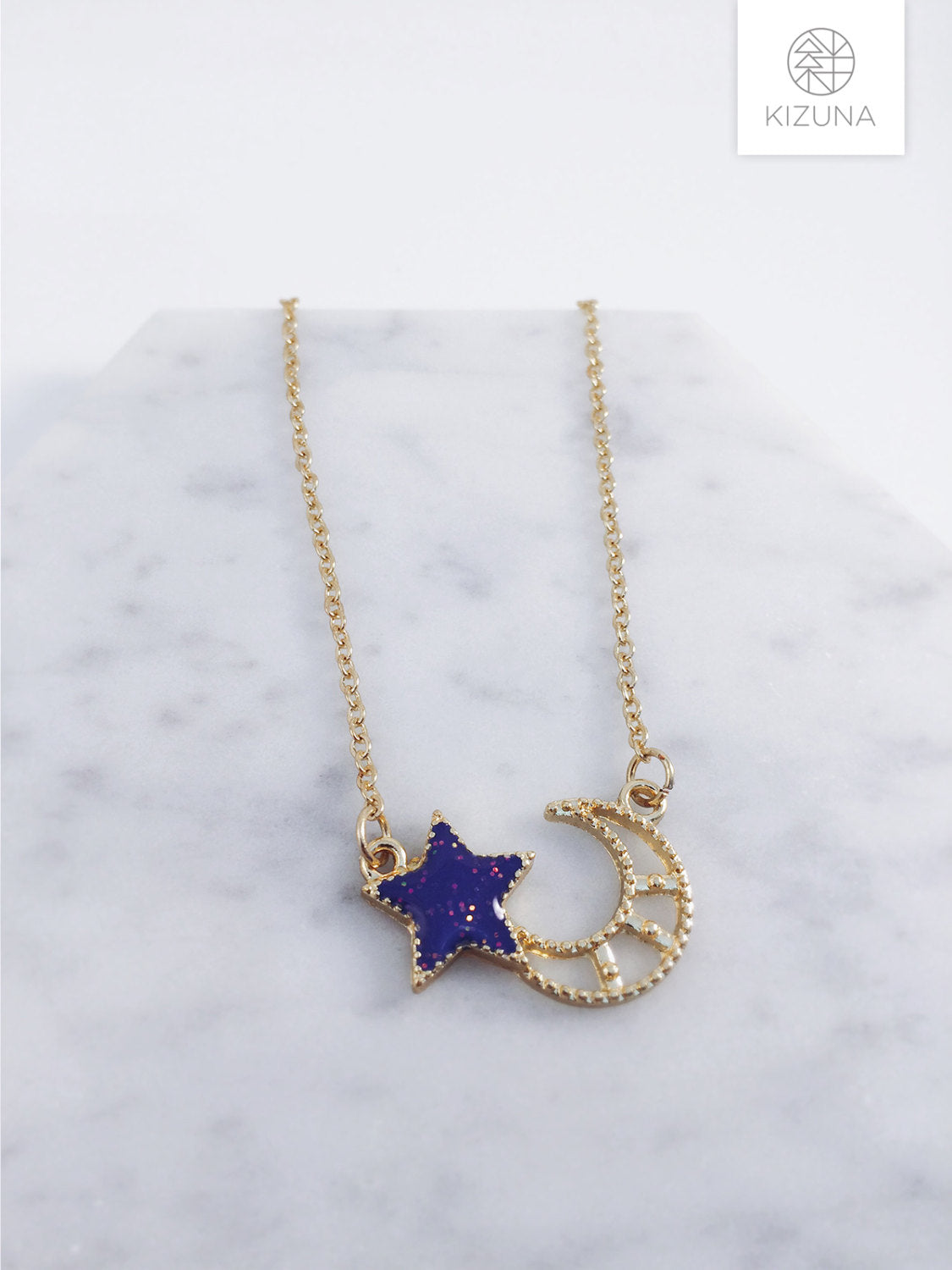 Galaxy Moon & Star Necklace (3 Colors)