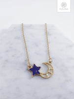 Load image into Gallery viewer, Galaxy Moon &amp; Star Necklace (3 Colors)
