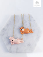 Load image into Gallery viewer, Lazy Rabbit &amp; Bear Necklace
