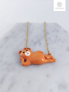 Lazy Rabbit & Bear Necklace