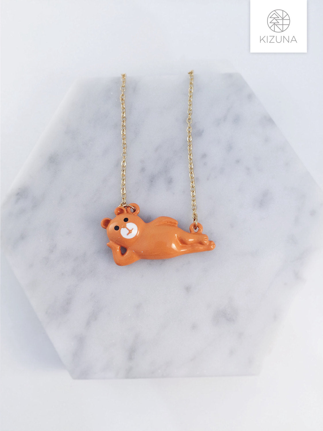 Lazy Rabbit & Bear Necklace