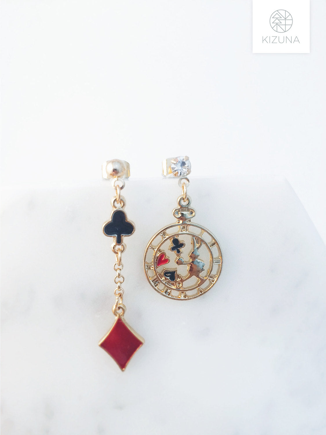 Alice in Wonderland Mix & Match Earrings (Clock style)