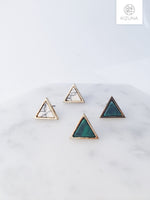 Load image into Gallery viewer, Triangle Marble Earrings (4 Styles)
