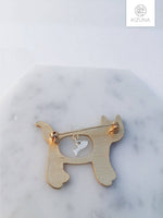 Load image into Gallery viewer, Hungry Cat Brooch w Fish (2 Colors)
