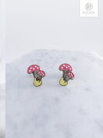 Load image into Gallery viewer, Mushroom Necklace &amp; Earring Studs
