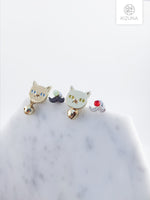 Load image into Gallery viewer, Hipster Cat w Mustache Earring (2 Styles)
