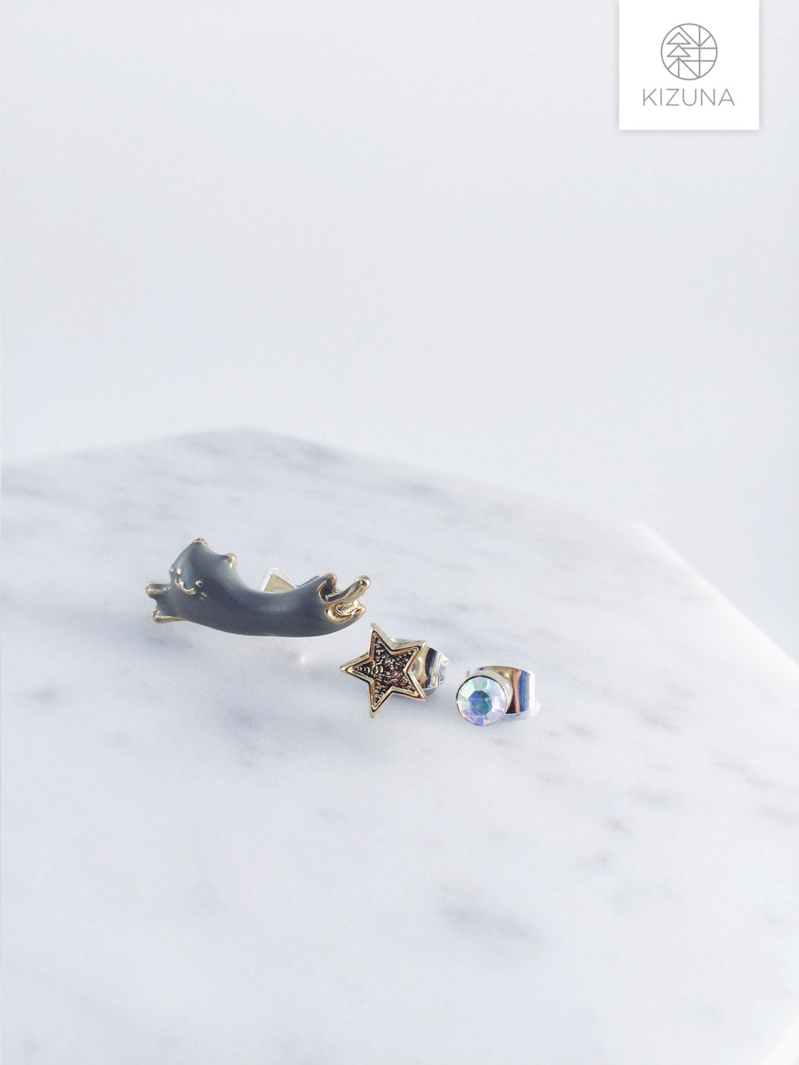 Flying Cat & Rabbit Studs (2 Styles)