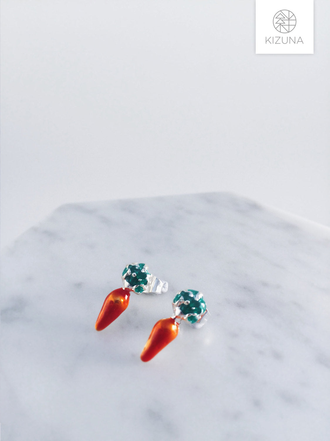 Rabbit & Carrot Earring Set