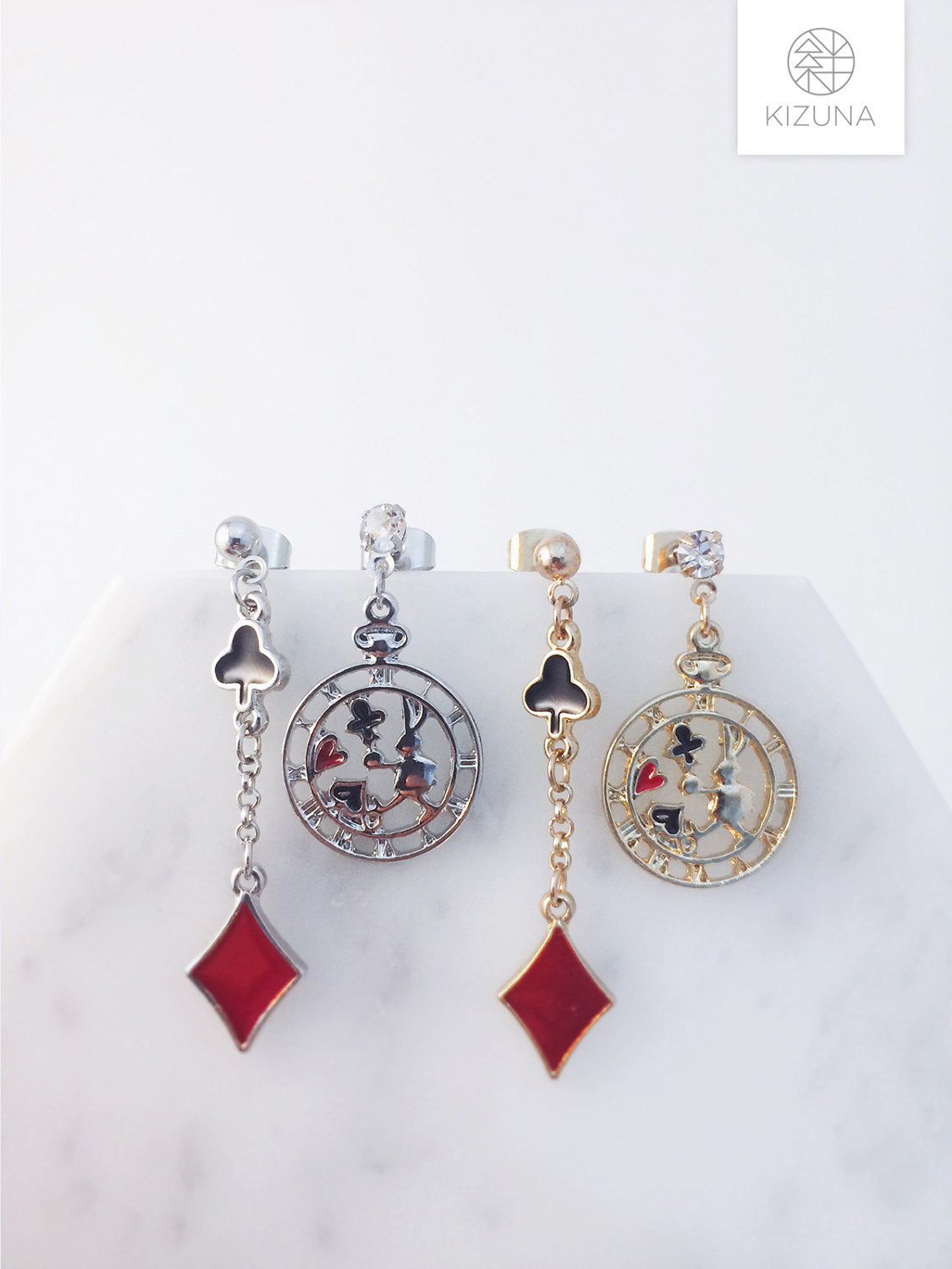 Alice in Wonderland Mix & Match Earrings (Clock style)