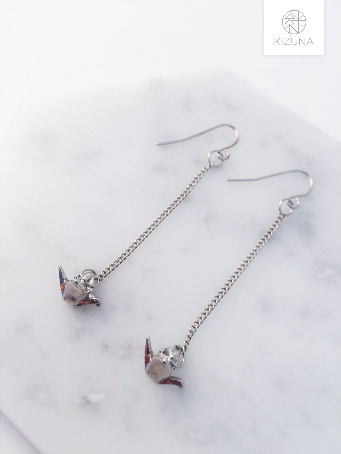 Japanese Origami Paper Crane Earrings (3 Colors)