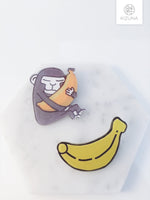 Load image into Gallery viewer, Monkey &amp; Banana Acrylic Pin
