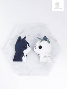 Devil & Angel Cat Pin