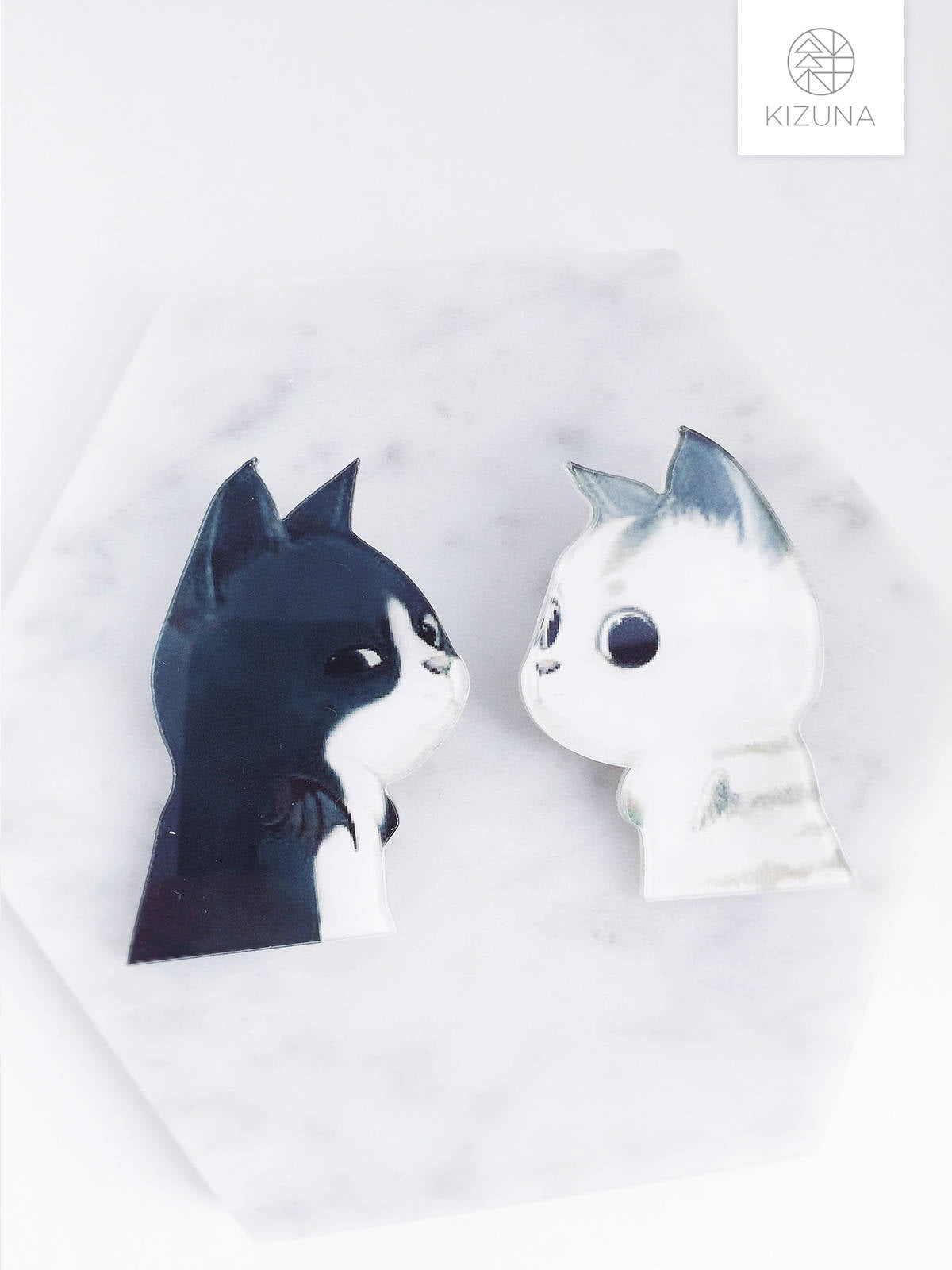 Devil & Angel Cat Pin