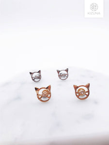 Minimalist Cat Stud Earrings