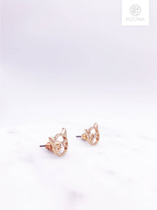 Minimalist Cat Stud Earrings