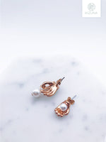 Load image into Gallery viewer, Holding Hand w Pearl Stud Earrings
