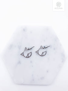 3D Cat Hoop Earrings