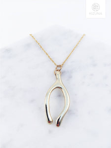 Minimalist Wishbone Long Necklace