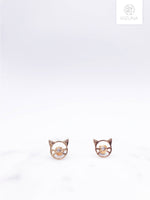 Load image into Gallery viewer, Minimalist Cat Stud Earrings
