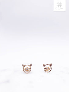 Minimalist Cat Stud Earrings