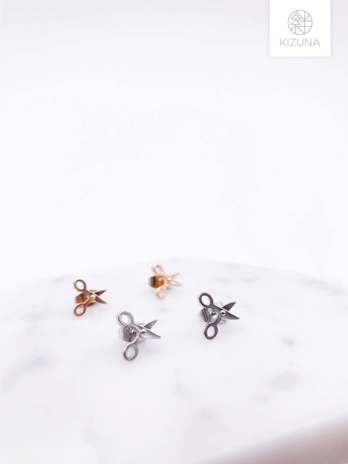 Simple Scissor Earring Studs (2 Colors)