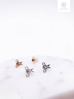 Load image into Gallery viewer, Simple Scissor Earring Studs (2 Colors)
