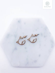 3D Cat Hoop Earrings