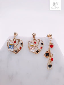 Alice in wonderland Mix & Match Earrings (Rabbit version)